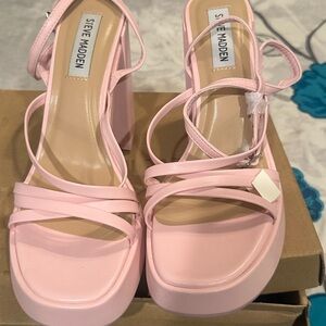 Steve Madden Light Pink Strappy Heels